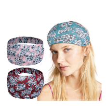 Wholesale 2021 New Pure Cotton Print Headband Yoga Elastic Hair Accessories For Women